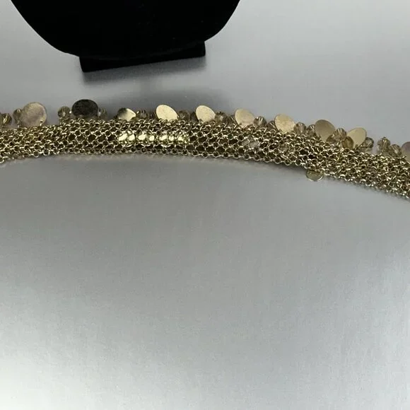 Charming Charlie Statement Necklace Bib Goldtone - Picture 13 of 16